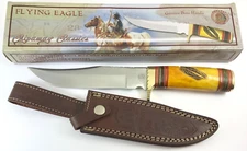 Chipaway Classics Flying Eagle Fixed Blade Knife BONE + Sheath & Box 8116-LP