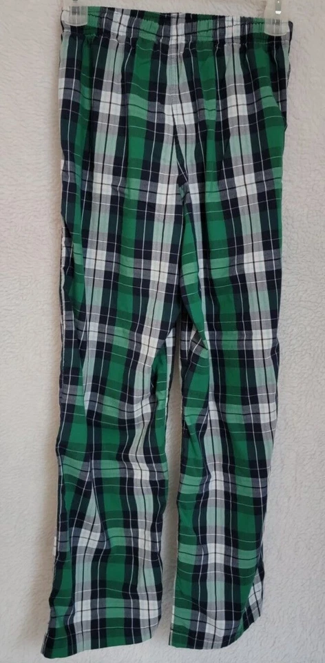 Croft & Barrow Mens Lounge Sleep Pants Size S Small Blue Green White Plaid - Image 4 of 4