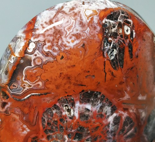 Natural Beautiful Mexican Crazy Lace Agate Geode Crystal Healing Sphere Palm - Picture 10 of 10