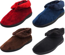 Norty Women's Faux Fur Memory Foam Slip On Bootie Slippers - Runs 1/2 Size Small