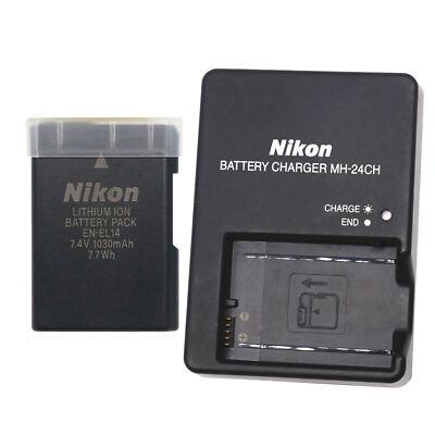Caricabatterie Nikon MH-24 Compatibile Con D5300 D5600 D3400 D3500 EN-EL14a – Usato Funzionante