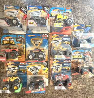 Mattel Hot Wheels Monster Jam 1:64 Lot of 11 New In Package 2009-2019