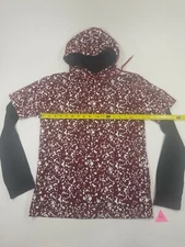 VSKA Womens Hoodie Jacket Red White and Black size Medium