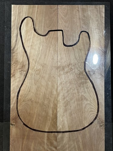 FLAMED, CURLY, SPALTED YELLOW BIRCH DROP TOP, ECO-FRIENDLY TONEWOOD - Picture 3 of 5