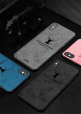 Custodia in tela sottile sottile 3D cervo per iPhone XR X XS Max cover