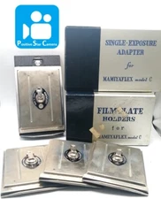 🎦👀🌟N MINT🌟 Mamiyaflex TLR Single Exposure Adapter & Film pPlate Holder JAPAN