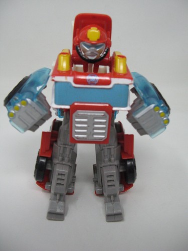💥 Playschool TRANSFORMERS BOTAS DE RESCATE lote de 3 - camión de bomberos, coche de carreras y rescate - Imagen 8 de 10