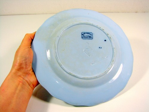 Assiette Faïence BROWN-WESTHEAD MOORE & CO XIX° Décor Blason datée - Imagen 6 de 7