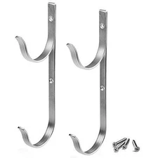 Swimming Pool Aluminum Hanger Pole Net & Hose Set of 2 w/ Screws PS079AL