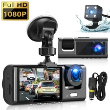 FHD 1080P Dash Camera Car DVR Front/Rear/Inside Recorder G-sensor Night Vision