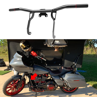 Front Engine Guard Highway Peg Crash Bar For Harley Street Glide Road King 14-23