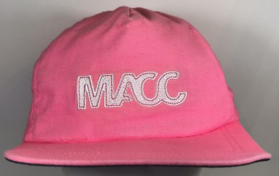 Macc Pink Vintage Trucker Hat Fleetwood Cap Snapback Neon Retro Surf 