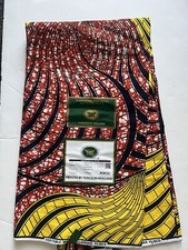 AUTHENTIC VERITABLE DUTCH HOLLANDAIS BLUE AFRICAN WAX PRINT COTTON FABRIC 6YARDS