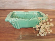 Vtg McCoy Rectangular Planter 1948 Art Pottery Teal Aqua Collector Gift