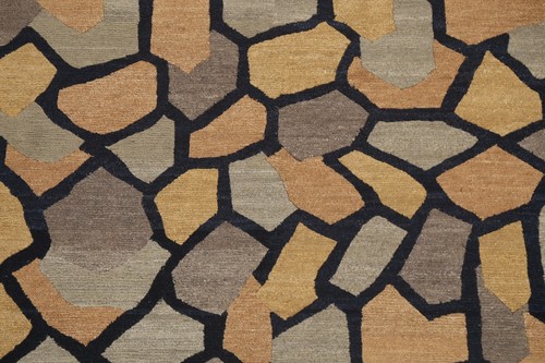 Vegetable Dye Geometric Modern Nepalese Oriental Area Rug Wool Hand-knotted 4x6 - Picture 4 of 12