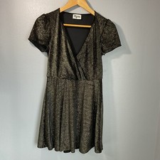 Show Me Your Mumu Women Gold/black Casual Dress Medium