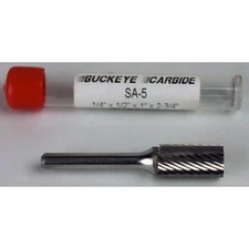 Carbide Burr (SA-5) Cylindrical - Single Cut - 1/4 x 1/2 x 1 x 2 3/4