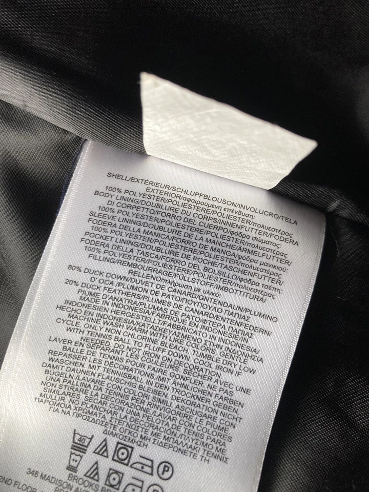 BROOKS BROTHERS 346 DOWN FILLED HOODED PUFFER COAT Jacket SIZE M Womens Black - Image 3 of 4