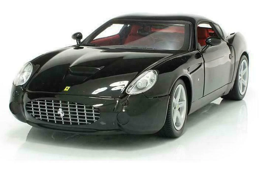 FERRARI 575 GTZ BY ZAGATO 2006 BLACK HOTWHEELS P9888 1/18 METAL 