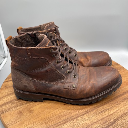 Bullboxer Boots Mens Size 13 Brown Leather Lace up Chukka Ankle Casual Shoes