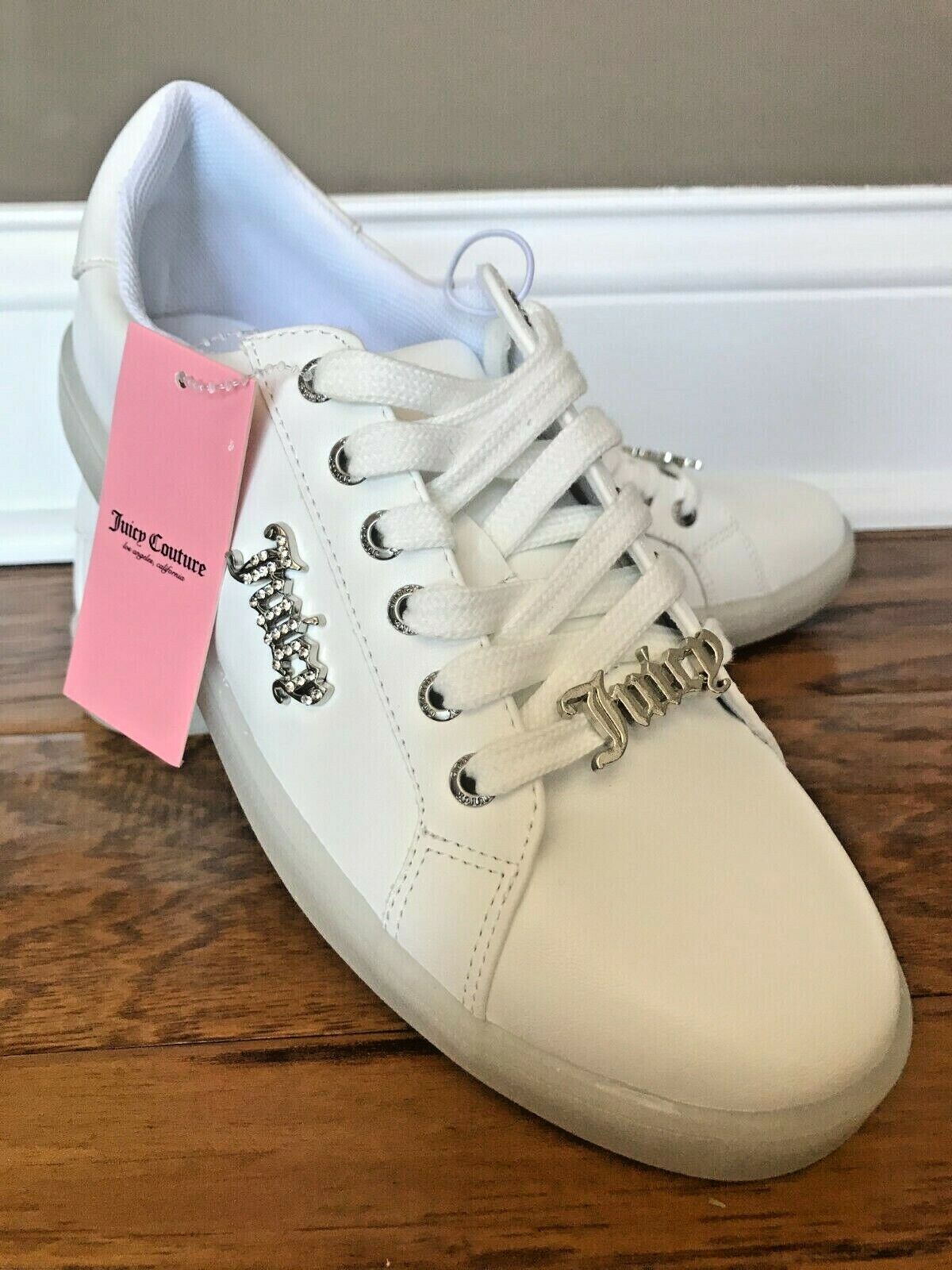 Juicy Couture Verity Velour Sneakers Powder Blue - Women's Trainers