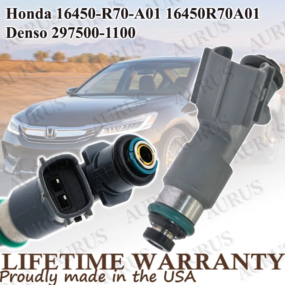 Injetores de combustível novos x6 OEM AURUS para 2007-2013 Acura MDX 3.7L 16450-R70-A01 V6cyl - Imagem 3 de 4