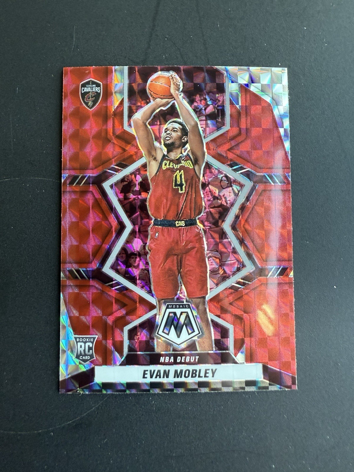 2021-22 Panini Mosaic Evan Mobley RC Red Rookie #263 Cavaliers
