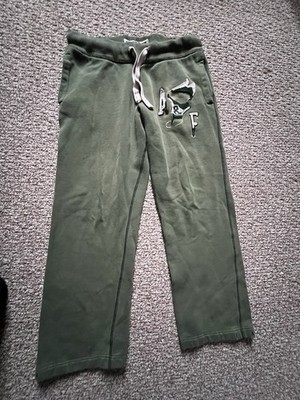 Abercrombie & Fitch Sweat Pants Green Heavy Men s Medium Vintage Y2K Distressed