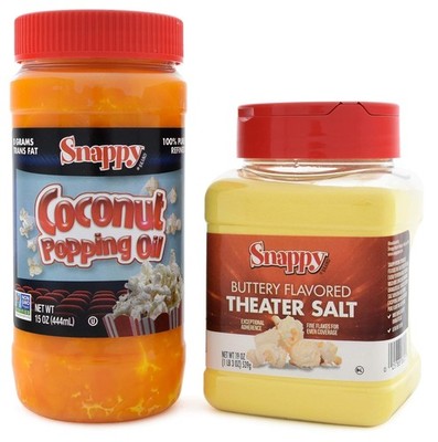 Coconut Popping Oil Buttery Flavored Popcorn Colored Theater Style 15 oz