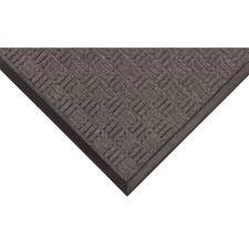 Zoro Select 9T170 Entrance Mat, Polypropylene, 3/8 In Thick, Charcoal, 2 Ft W