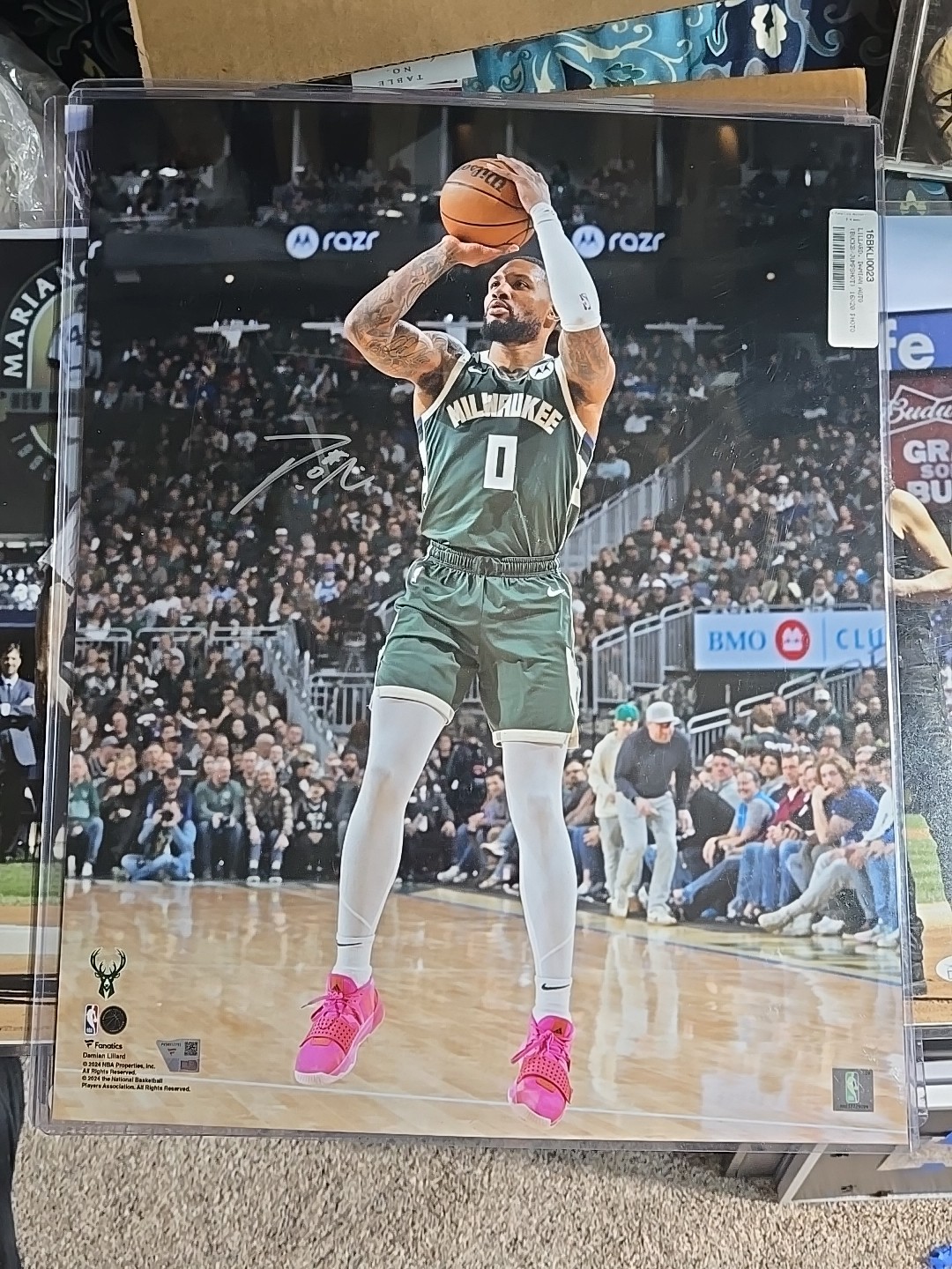 Damian Lillard Autographed Signed Milwaukee Bucks 16x20 Photo Bucks BAS Beckett Silver Ink Dame 