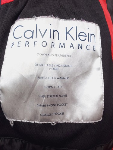 Calvin Klein Performance Coat Womens Medium Navy Hooded Down Parka Puffer Jacket - Picture 9 of 18