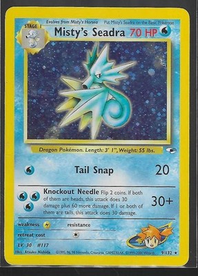 Misty's Seadra Holo Rare Gym Heroes 009/132 LP/MP