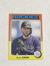 2024 Topps Heritage Mini Baseball #435 - C.J. Cron - Colorado Rockies