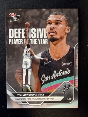 Victor Wembanyama 2025-26 NBA Topps Now Defensive Player Of The Year Spurs DPOY