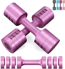 Adjustable Dumbbells 5 Lb Dumbbells Set of 2 / Pair 10 Lb Total Free Weights 6 i