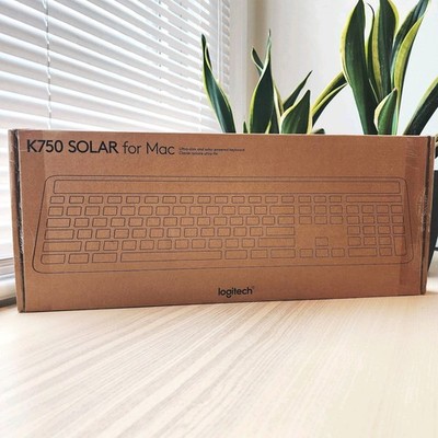 New Logitech K750 Wireless Solar Keyboard for Mac Computer Silver Color