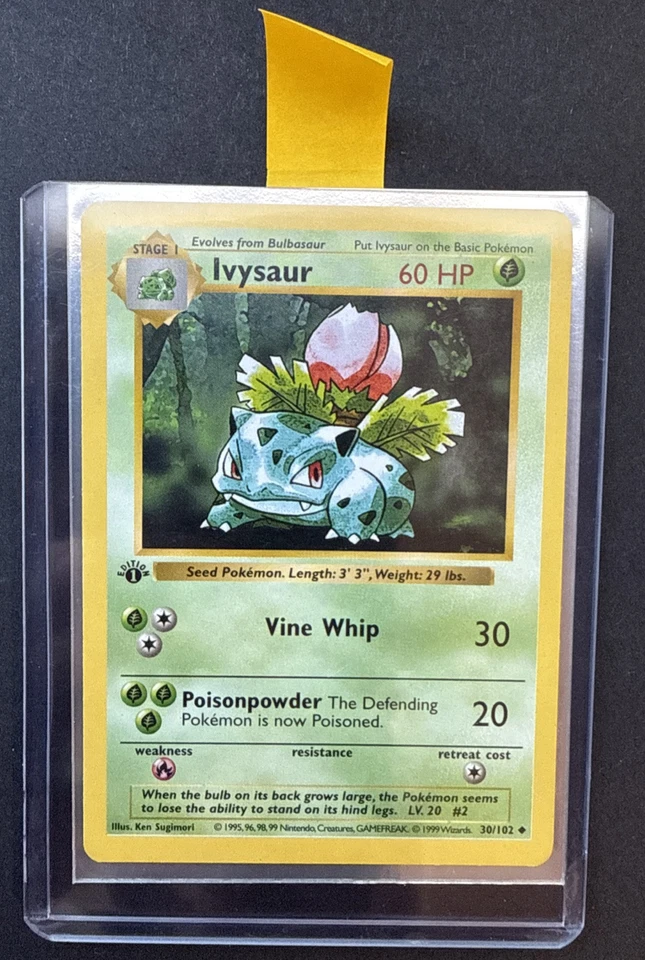 1999 Pokemon Base Set Shadowless 1st Edition Ivysaur /102 #30 - Image 2 of 4