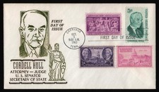 #1235 5c Cordell Hull-Combo, Unknown H/C FDC **ANY 5=FREE SHIPPING**