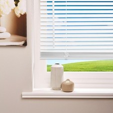 Changshade Cordless Venetian Vinyl PVC Blinds 1 Inch Horizontal Window Shades