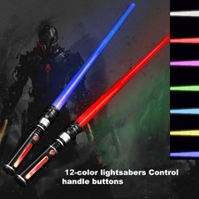 2 PACK Lightsaber LED Flashing Star Wars Sound Light Saber Sword Toys Kids Gifts