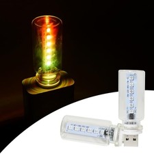 Car Interior Led Light Glass Bulb USB 5V Plug in, RGB 7 Colors 7 Modes 2 Pcs