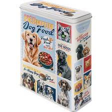 Premium Dog Food XL Storage Tin 8 x 19 x 26cm Nostalgic-Art Fathers Day Sale
