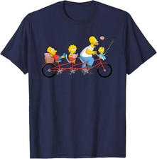 The Simpsons Father's Day Homer and Kids Bike Ride with Dad T-Shirt