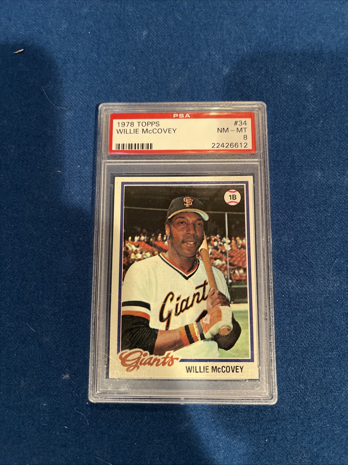 1978 TOPPS #34 WILLIE MCCOVEY PSA 8