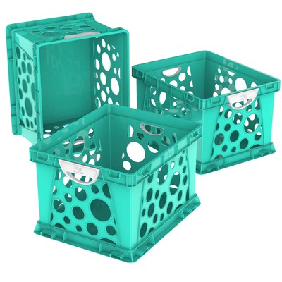 Premium File Crate with Molded Handles   Letter and Legal Document and Folder...