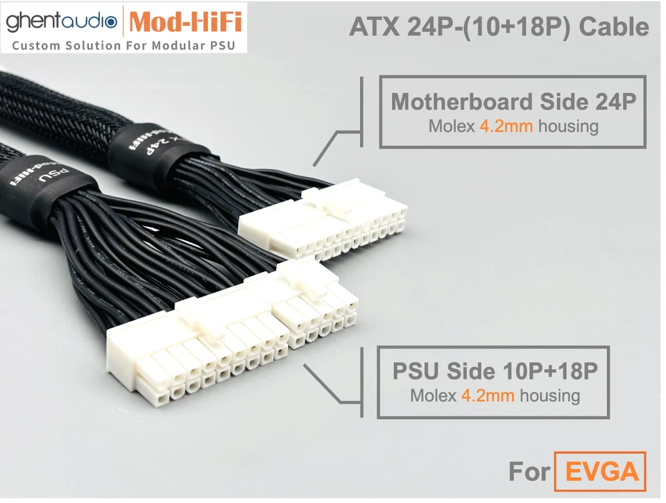 ⚡️ATX 24-Pin Cable for EVGA SuperNOVA P+ 1600W 1300W -📏60cm/24inch - Image 3 of 4