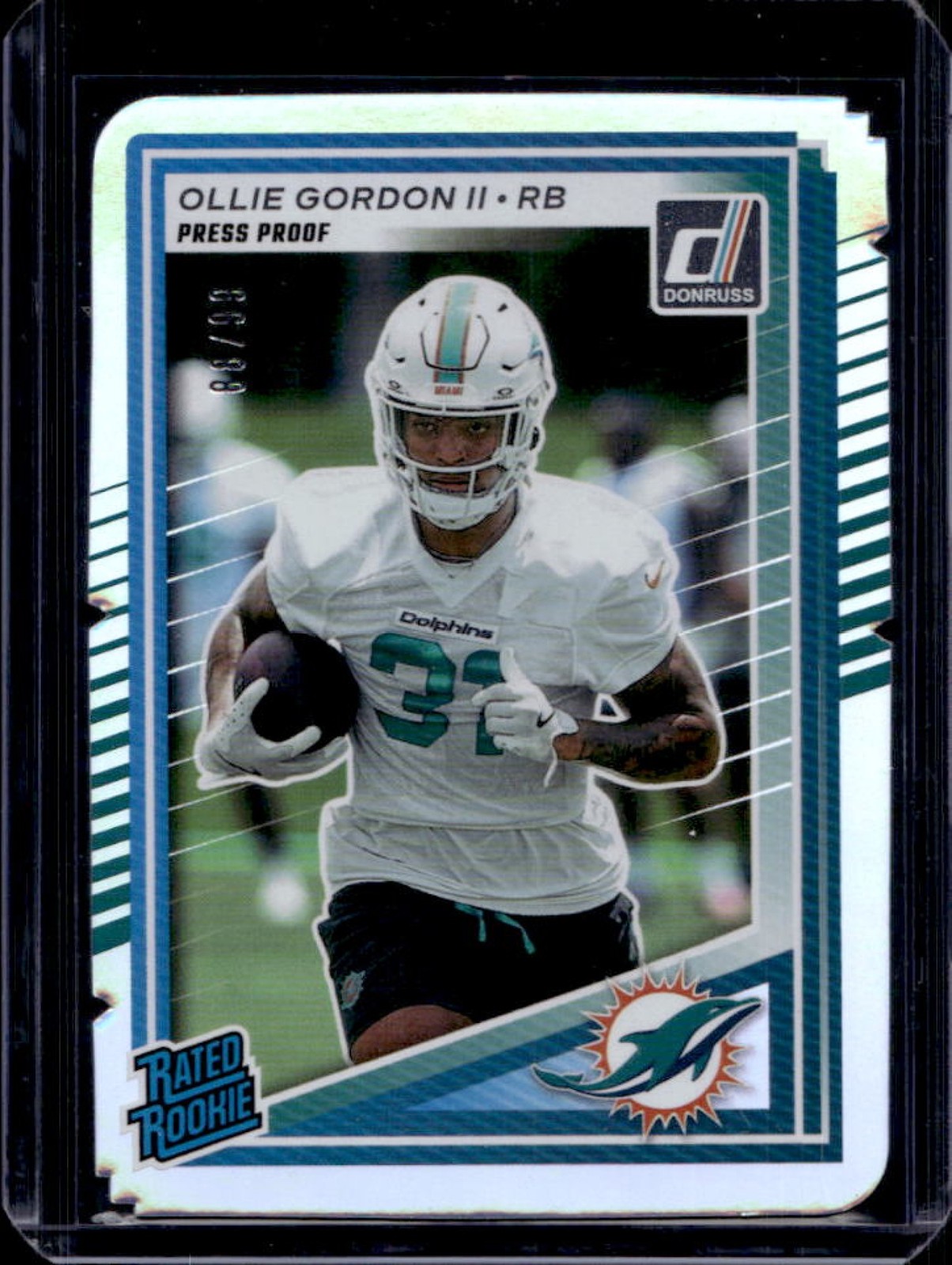2025 Donruss Ollie Gordon II Rated Rookie Press Proof Silver Die-Cut RC #88/99