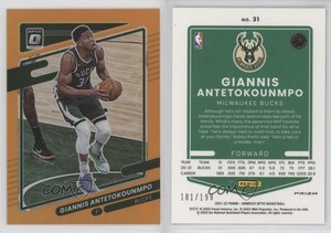 2021-22 Panini Donruss Optic Orange Prizm /199 Giannis Antetokounmpo #31