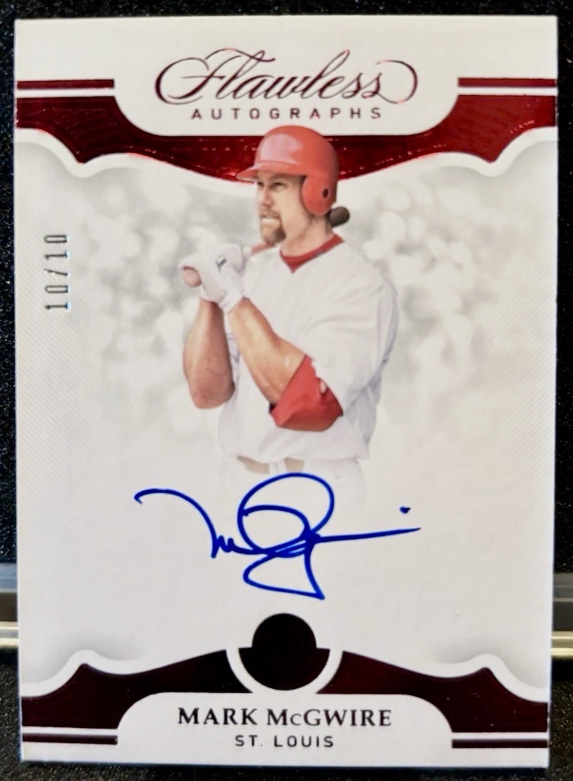 2019 Panini Flawless Mark McGwire On Card Auto 10/10 Flawless Autographs